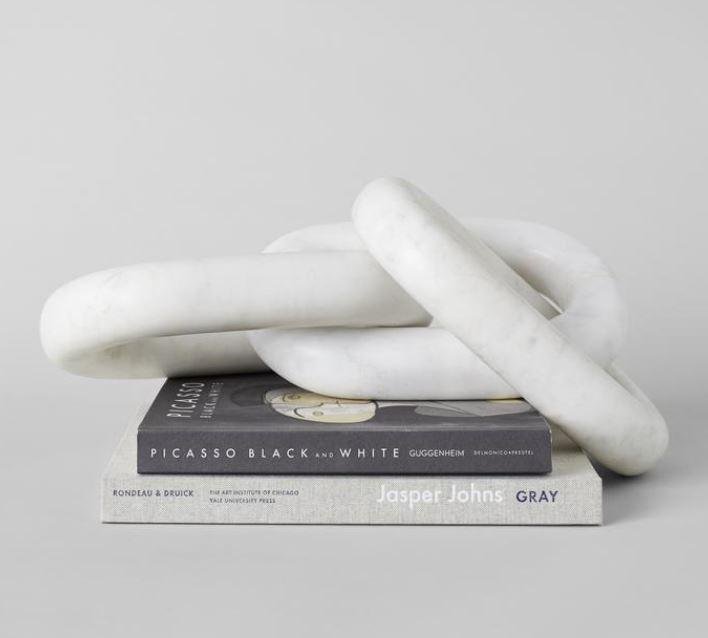 Large Marble Oval Links