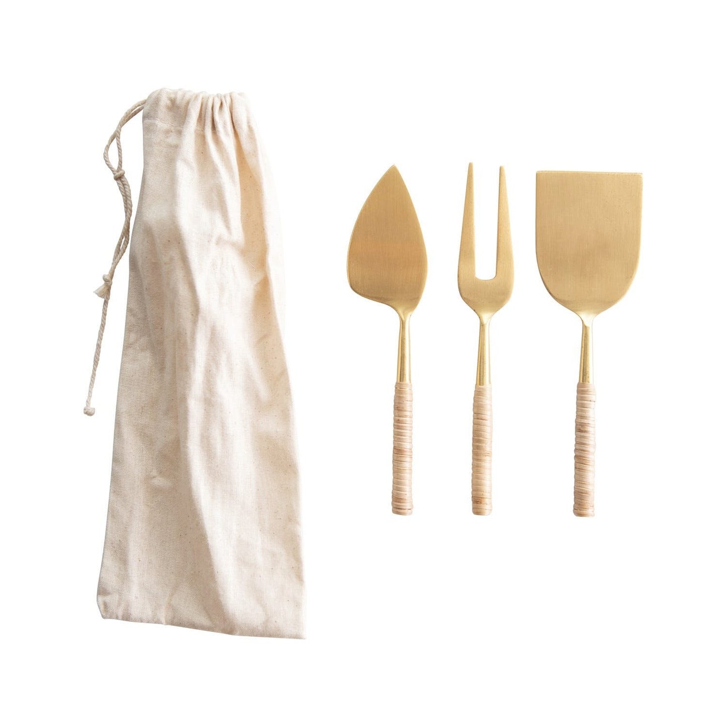Ratan Cheese Knives Set