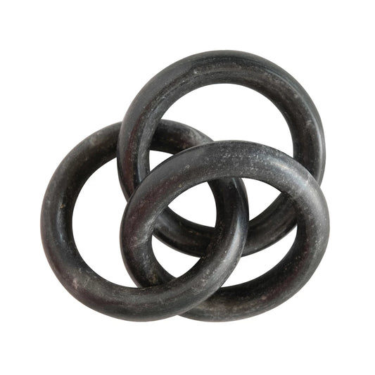 Black Marble Circle Chain Decor