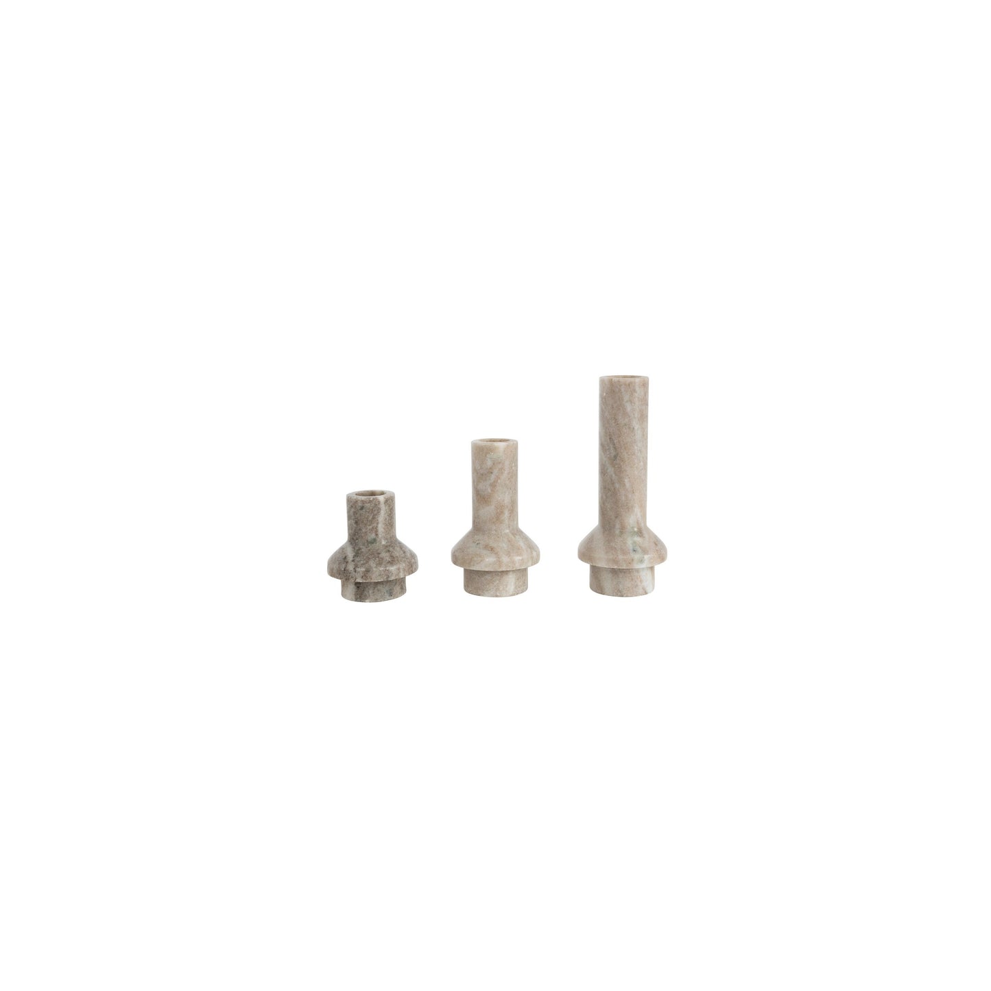 Small Natural Marble Taper Candle