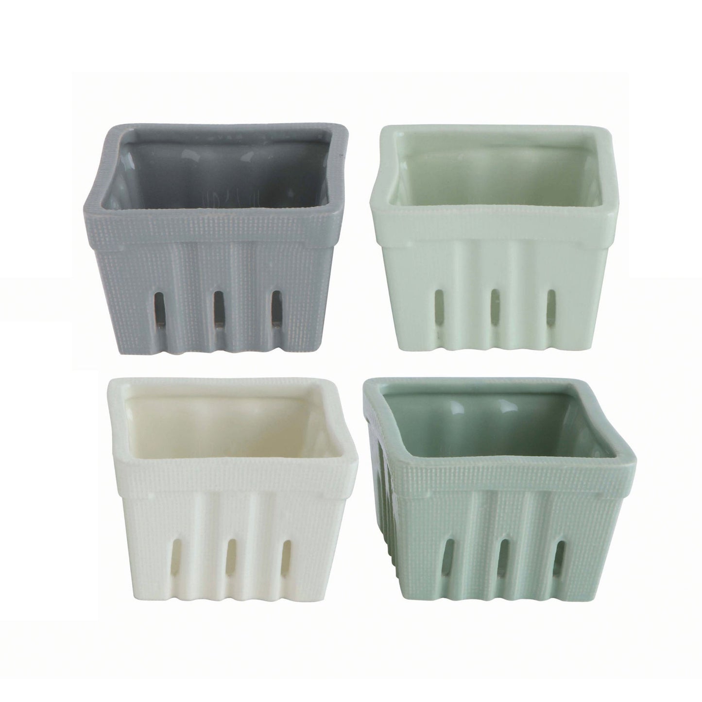 Seabreeze Stoneware Berry Basket