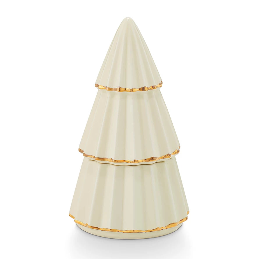 Tried & True Gilded Tree Ceramic Candle