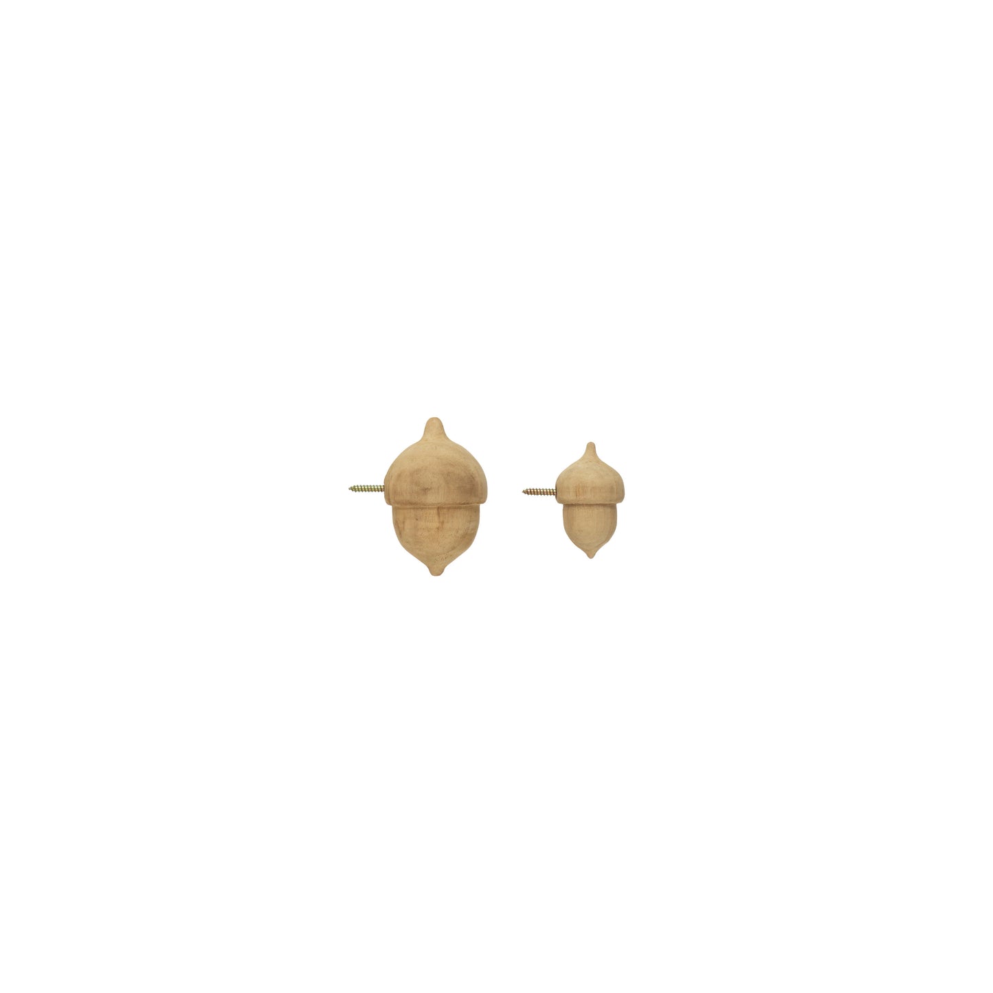 Wood Acorn Wall Hook - Small