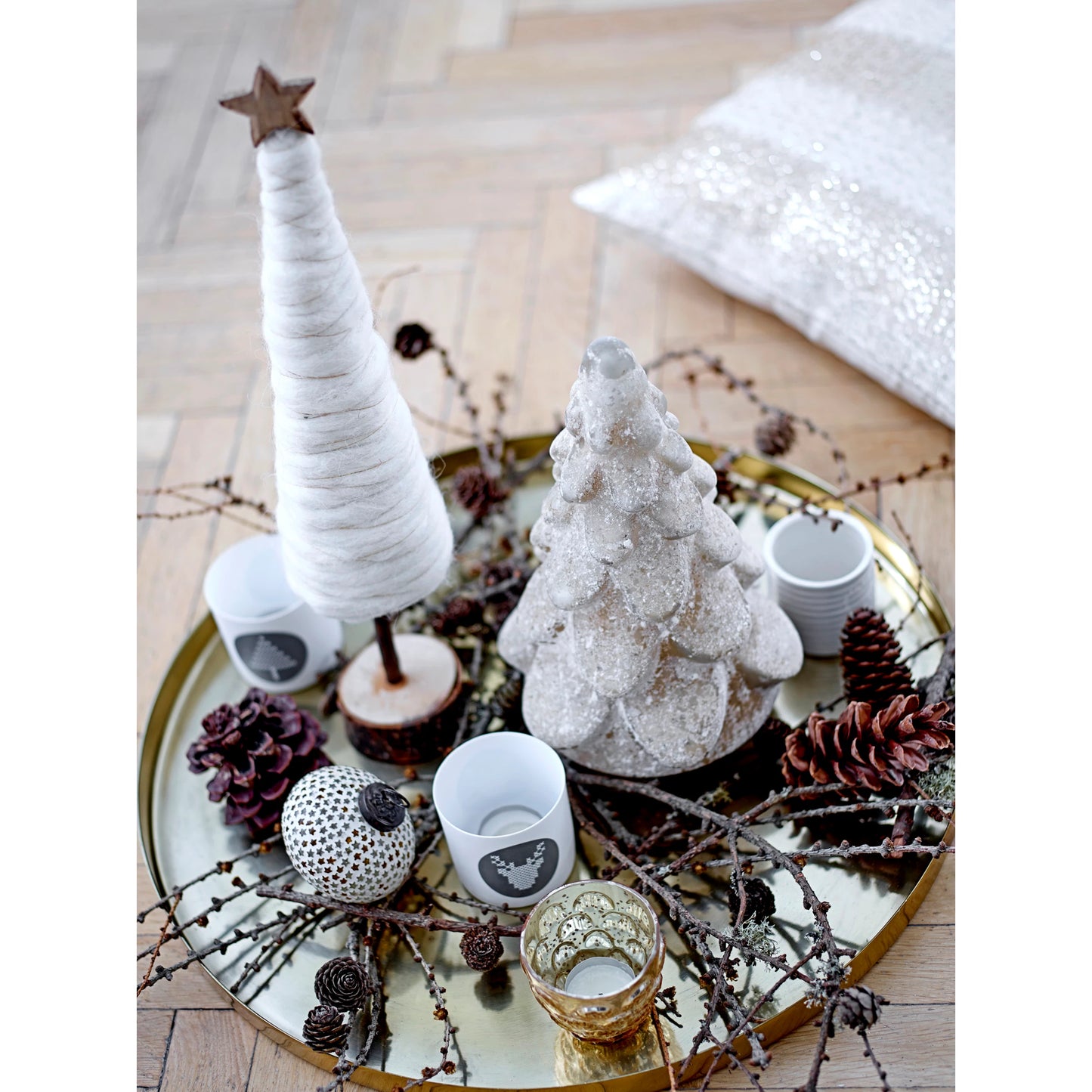 Wool Christmas Tree with Star - Large