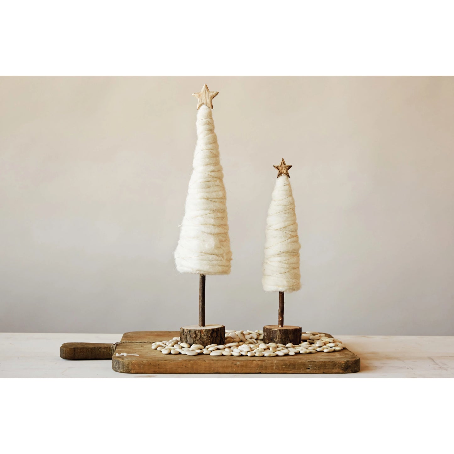 Wool Christmas Tree with Star - Large