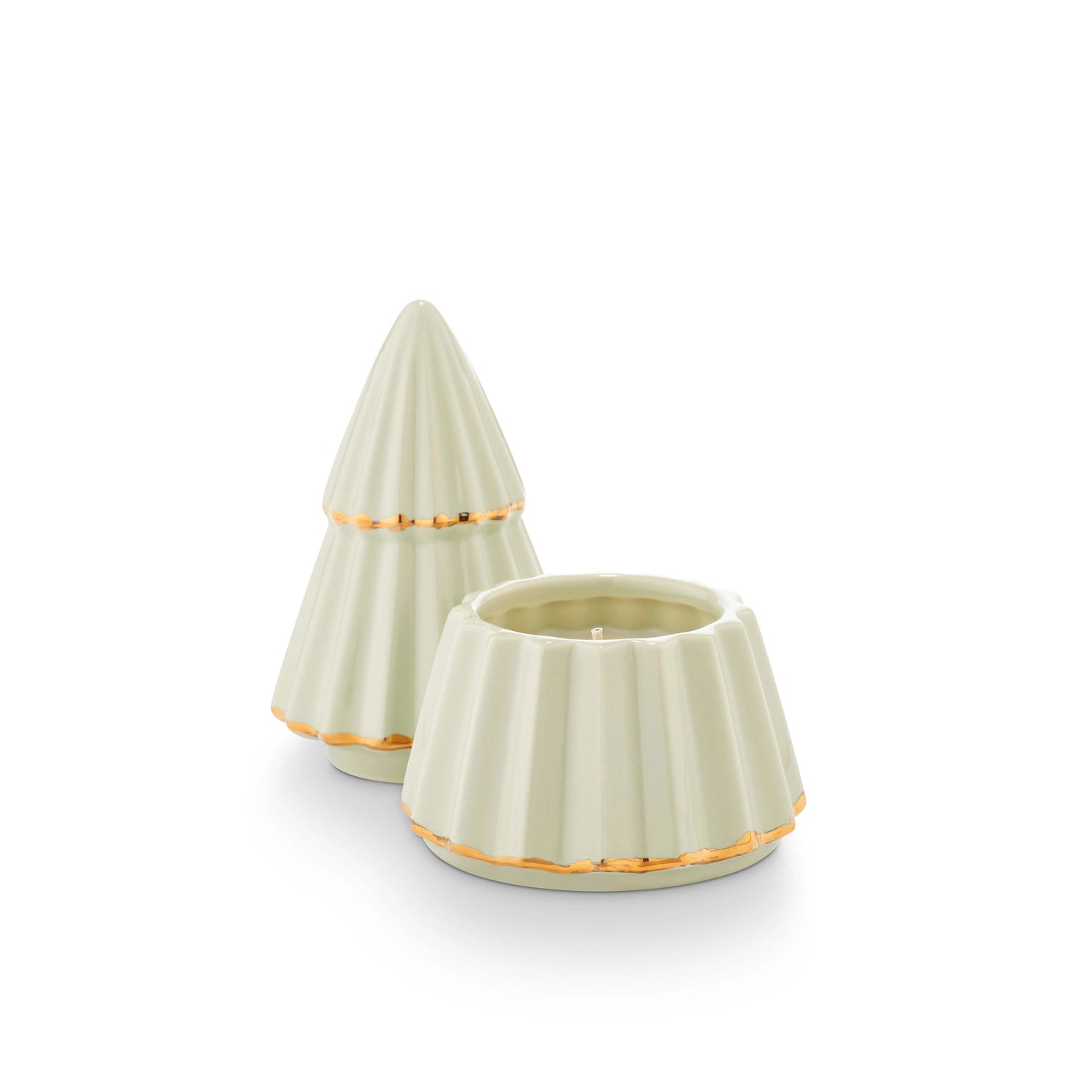Tried & True Gilded Tree Ceramic Candle